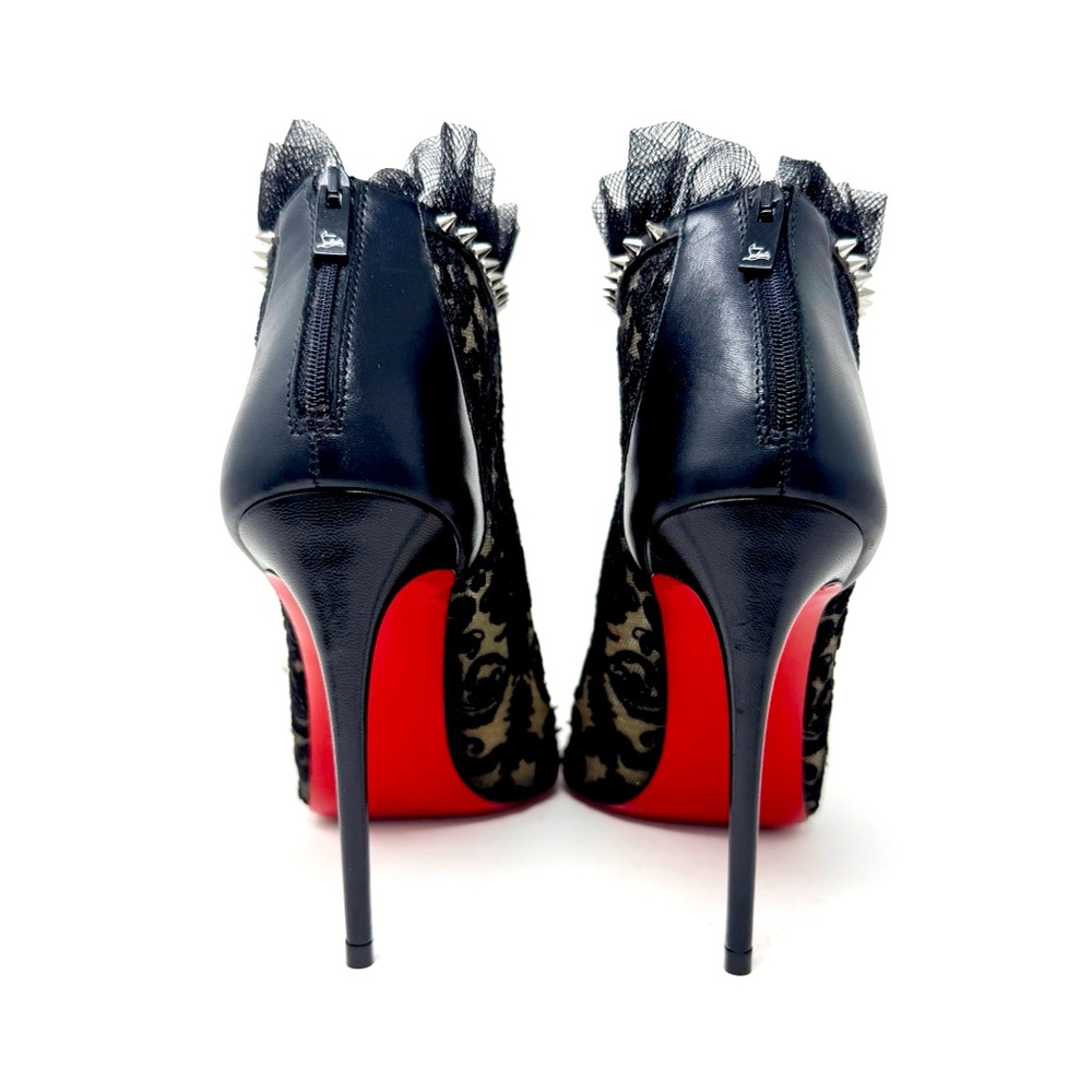 Christian Louboutin 100 Pigalle Boots Black Lace NWOT 37 - Picture 5 of 17